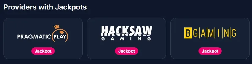 Lukkly'de jackpotlu sağlayıcılar: Pragmatic Play, Hacksaw ve BGaming